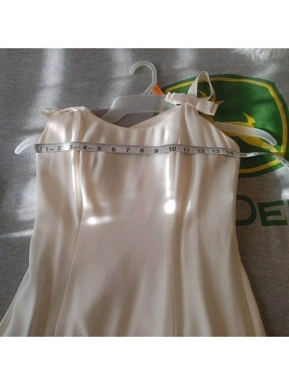 1996 Nice Vintage 90's Y2K Formal Prom Party Dress Size 3/4 Cream Classic - Picture 10 of 11